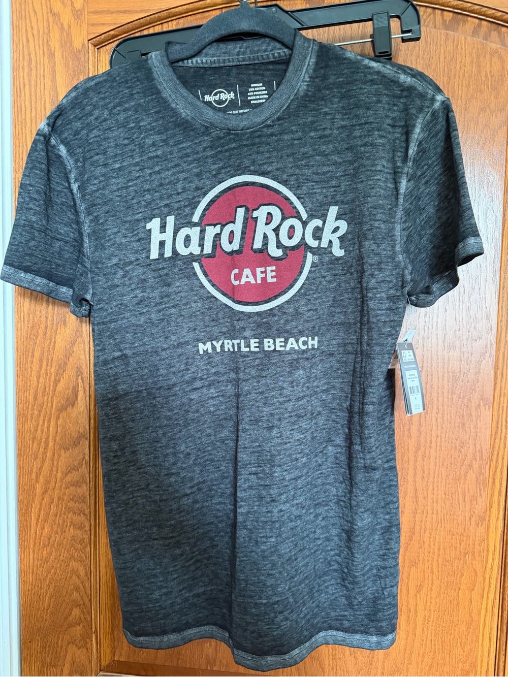 Hard Rock Cafe Charcoal Heather Tee with Red Logo - Myrtle Beach